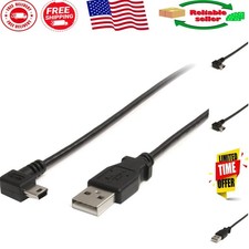 High-Speed 3ft Right-Angle USB 2.0 to Mini-B Cable - Ideal for Charge Sync