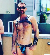 Men Fetish Gay Bulldog Style Body Harness Chest Armor Adjustable Buckle Strap..