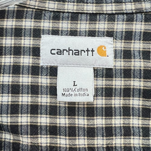 Carhartt Kariertes Button Down Hemd Herren Large Workwear Baumwolle Langarm - Bild 2 von 10