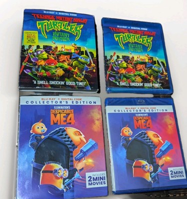 '' Despicable Me 4''  + Teenage Mutant Ninja Turtles ''Mutant Mayhem'' Blu-ray - New