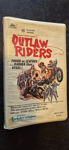 rare VHS  Clamshell Case big box outlaw riders