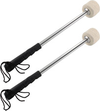 2 Pcs Drum Mallet 13.8 Inches Length, Wool Felt Drum Stick, Anti-Slip Bass Percu