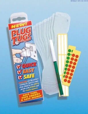 ABLE2 10 Plug Tugs - Plug Puller Removal Aids - for Arthritis, Weak Grip, Elderly