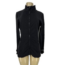 Kirkland Signature Small Women Full Zip Up Jacket Athletic Stretch Black 29-28