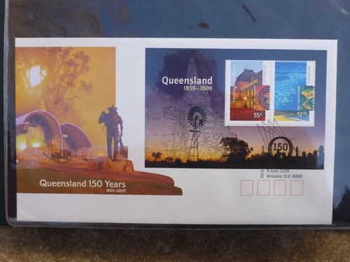 Australia 2009 The 150th Anniversary of Queensland Mini Sheet First Day Cover