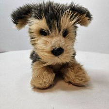 Aurora World Terrier Puppy Dog Plush Gray Tan Stuffed Animal Toy 2016