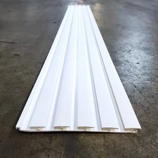Rigid PVC Plastic 48" W x 6" H Linking Slatwall Panel Sheets WHITE - BRAND NEW!