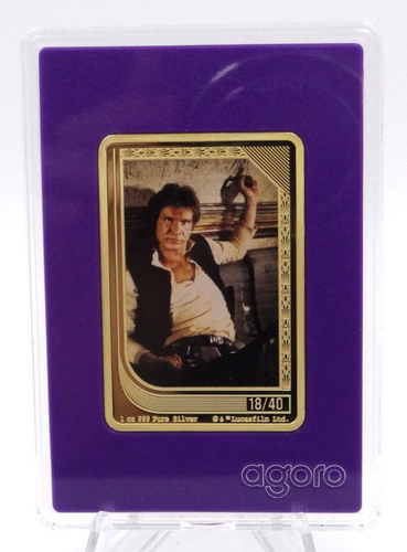 2025 Agoro Star Wars The Original Trilogy Trading Coin Han Solo 18/40 Amethyst