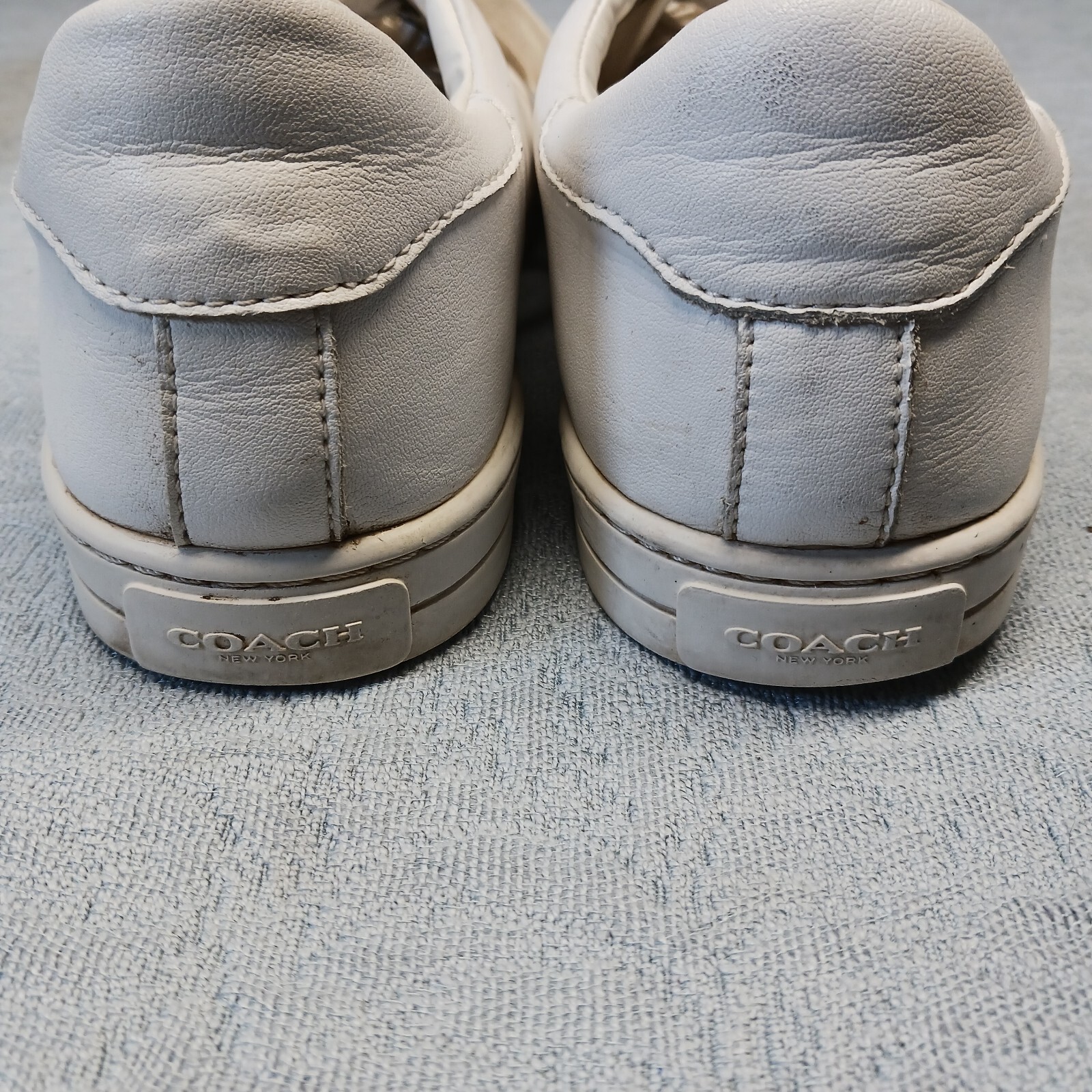 Coach Porter Leather Sneakers Womens Shoes Size 9B White G3781  thumbnail 7