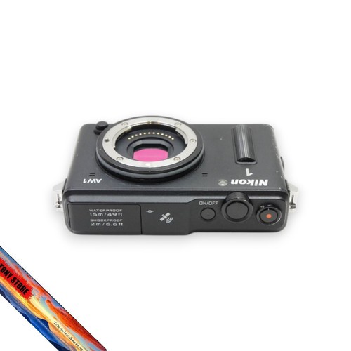 Nikon 1 AW1 Mirrorless Compact Digital Camera Black Body 14.2 MP Tested Japan - Picture 3 of 4