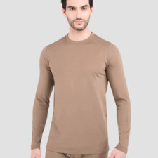 Terramar W8369 - Men's 4.0 Men's Military Fleece Heritage Crew - Mil. Brown 224