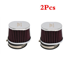 50mm High Flow Air Cleaner Filter Washable Motorcycle Replacement Parts 2PCS