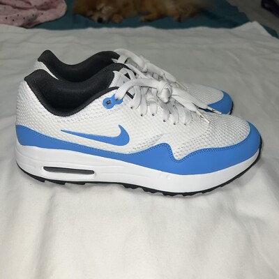 Nike Air Max 1 G Golf Shoes Mens 9 Women's 10.5 CI7576-101 White