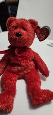 Sizzle 2001 Ty Beanie Babie Red Valentines Day 8in Bear 3up Boys Girls 4399