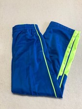 Starter Sweatpants Kids Boy's Large (10-12) Bright Blue/Green Active Knit Casual