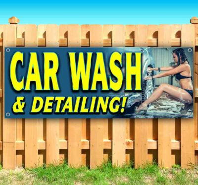 #ad CAR WASH amp; DETAILING Advertising Vinyl Banner Flag Sign Many Sizes $25.62