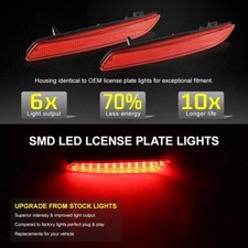 Paar Für Honda CR-Z/CR-V 2012-2014 rote LED-Stoßstangenbremsreflektorleuchte