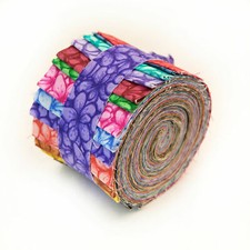 2.5 inch Awesome Blossoms Jelly Roll 100 cotton fabric quilting strips 17 piece