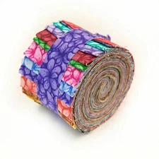 2.5 inch Awesome Blossoms Jelly Roll 100% cotton fabric quilting strips 17 piece
