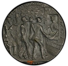 Germany -  1915 "Sinking of the Lusitania" Iron Medal - PCGS MS61