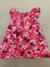 Baby Gap Dress 4 Years Girls Smocked Tunic Style Short Floral Pink