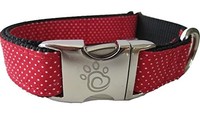 Chief Furry Officer 100 Percent Cotton Designer Fabric West Hills Dog Collar, Sm Chief Furry Officer 100 Percent Cotton Designer Fabric West Hills Dog Collar, Sm