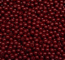 Opaque Maroon 6mm Round Beads 500pc USA for crafts fishing lures jewelry