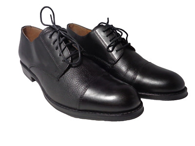 Stafford Black Cap Toe Lace Up Oxford Style Men's Shoes Size 8.5  Medium - EUC