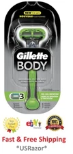 Gillette Body Razor Fits Mach3 Turbo M3 Power Venus Blades Refills Shaver handle