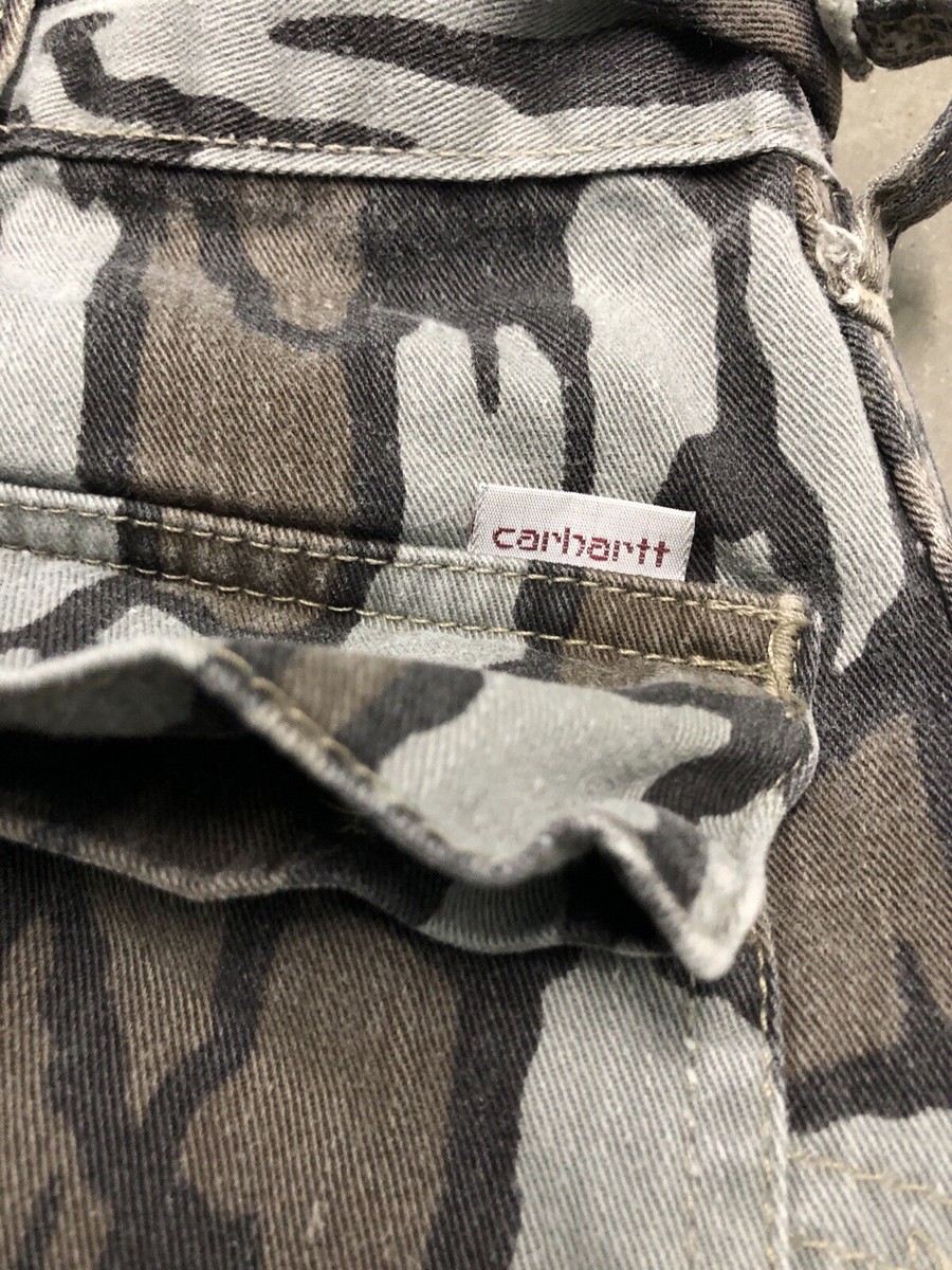 Vintage 1980's Carhartt TreBark Camouflage Hunting Pants Men's
