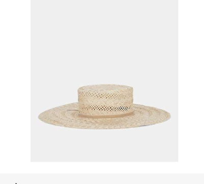 ALBERTUS SWANEPOEL NWT\'S $295 SUNHAT 1 SIZE CLAIRE CREAM HAT Tan.Medium.Brim.Fedora.Tan.  main image 2