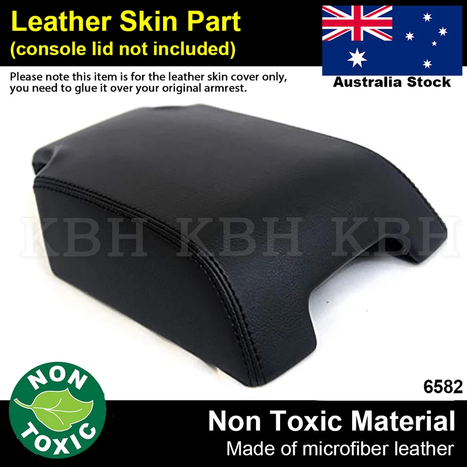 Leather Armrest Console Lid Cover Fits Land Rover Discovery LR3 LR4 06-16 Black