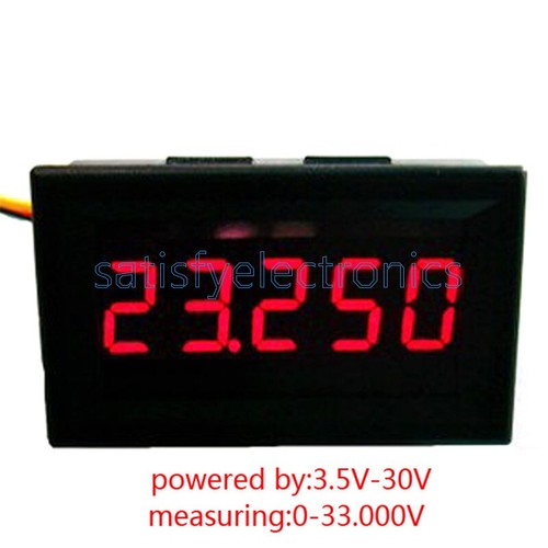 0.36" DC0-33.000V 5 Digits Digital LED display Voltmeter Voltage Meter Car Panel - Picture 8 of 19