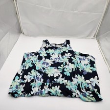 NWT Banana Republic Dress Womens EXTRA Large Sleeveless Beach  Blue Floral