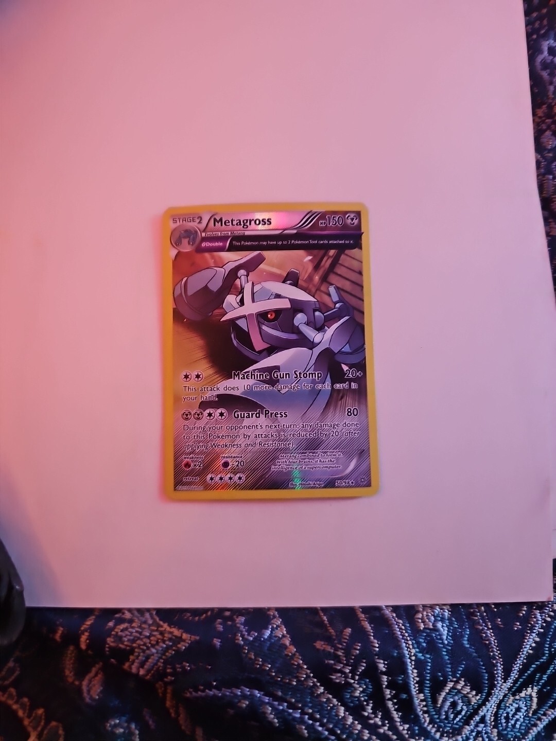 FULL ART Metagross REVERSE HOLO RARE 50/98 Pokemon XY Ancient Origins