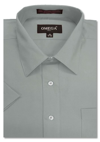 Mens Solid SHORT SLeeve Premium Regular fit Dress Shirts, 26 colors, size S~5XL - Picture 6 of 28