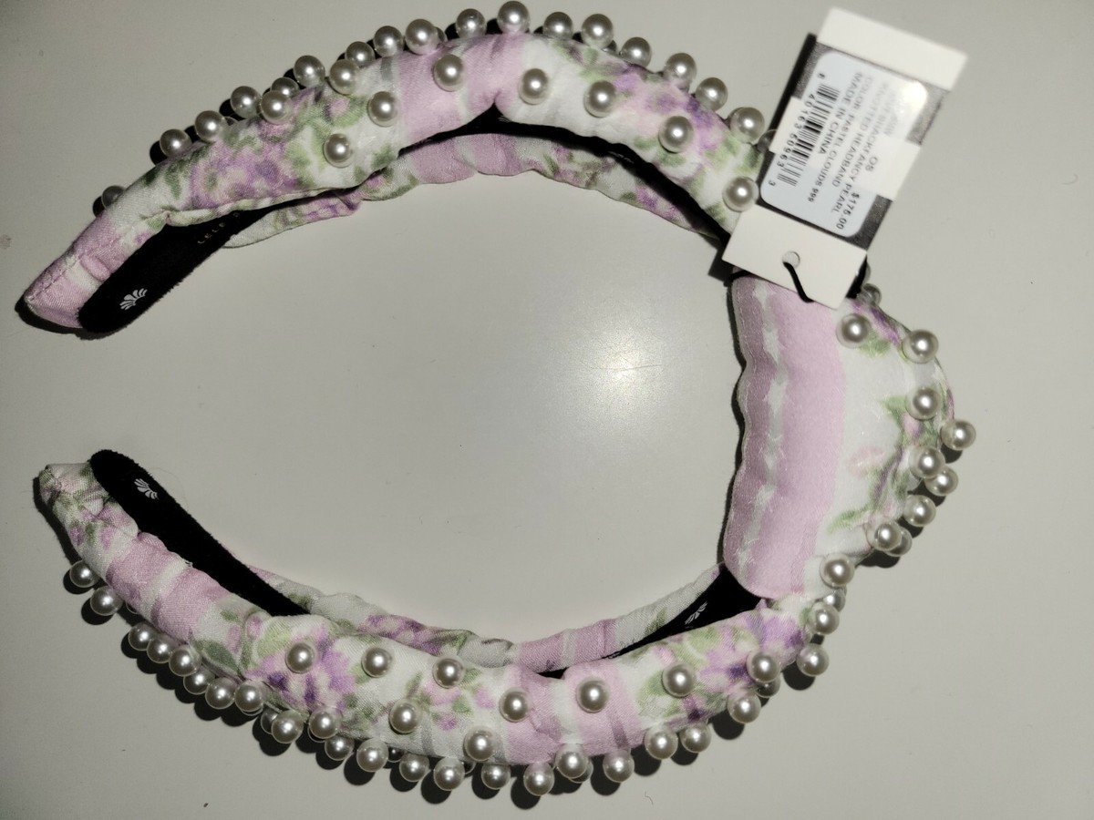 Lele Sadoughi x Loveshackfancy Pastel Clouds Pearl Knotted Headband The LoveShackFancy x Lele Sadoughi Collab Just Gave This  main image 2