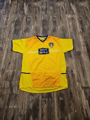 VINTAGE 2003-2004 Leeds United Whyte & Mackay Soccer Jersey Sz XL