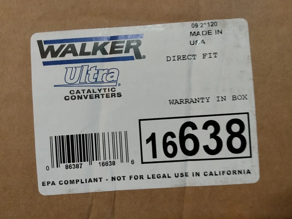 Convertidor catalítico-WalkerUltra 16638 se adapta a 05-10 Honda Odyssey 3,5 L-V6 Foto 2 de 2