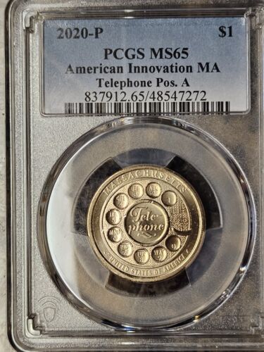 2020-P $1 PCGS MS65 Special Edition Gold Dollar, MA Telephone Pos. A, KM 718 - Picture 1 of 4