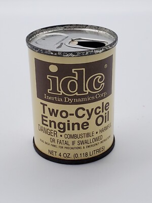 Vintage IDC Inertia Dynamics Corp Two Cycle Metal Oil Can 4oz Chandler Arizona