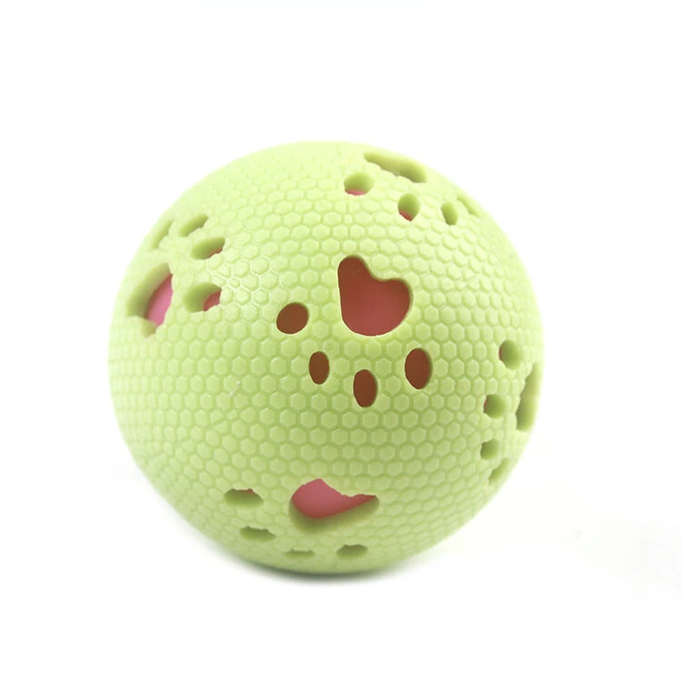 3 Pack Squeezz Ball Rubber Squeaker Erratic Bounce Squeaky Ball Dog Fetch Toy  - Image 4 of 4