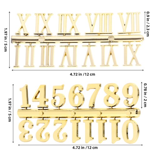 4 Sets Wall Clock Number Clock Roman Number Assorted Clock Arabic Number - Zdjęcie 8 z 12