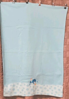 BABY Blanket Embroidered Blue Whale Sun Star Soft Micro Fleece  28'' W X 41'' L