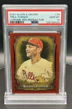 TREA TURNER 2024 Topps Allen & Ginter Chrome ~ Red Refractor /5 ~ PSA 10 ~ Pop 1