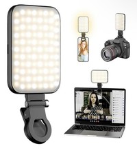 Portable LED Selfie Light with 3 Color Modes 10 Brightness Levels for Phone