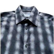 Versace Button Up Shirt Mens Large 16/41 Black Medusa Collection City