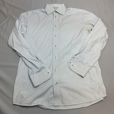 Eton Shirt Mens 15.5 39 Blue Micro Check Dress Contemporary Estonia Office