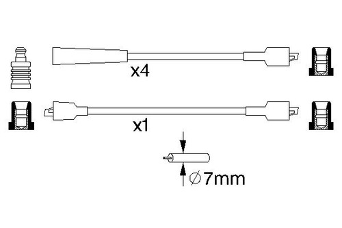 IGNITION CABLE KIT 0 986 356 855 FOR SUZUKI VITARA/Cabrio SAMURAI/Closed 1.6L - Picture 6 of 12