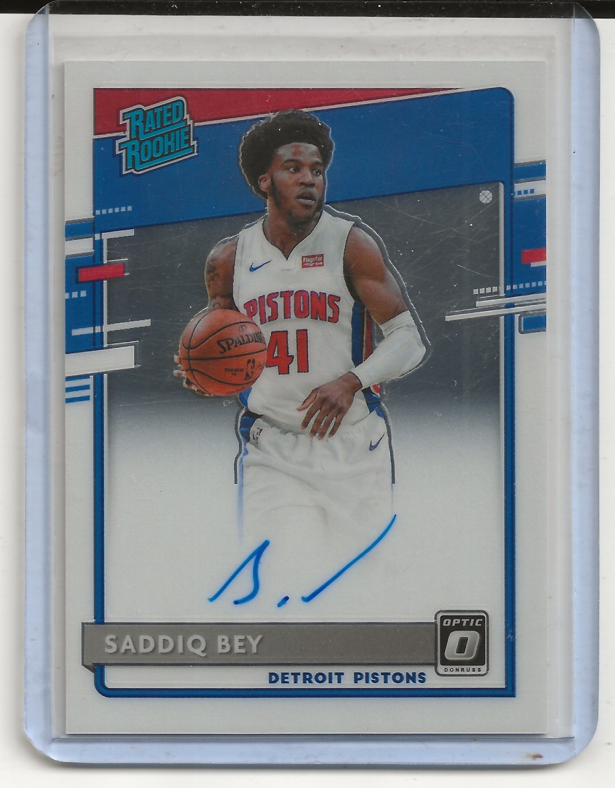2020-21 Optic Saddiq Bey RC Rated Rookie Auto